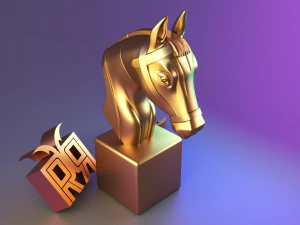 Stehender Pferdekopf 3D Druckmodell