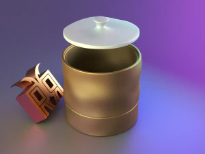 Zylindrischer Verformungsbehälter 3D Druckmodell