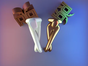 Mantle Sculpture the Two of Us 3D Print Model