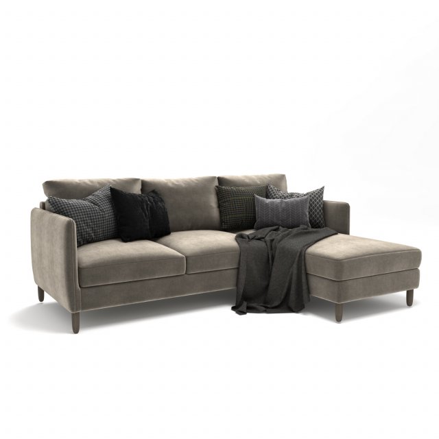Lomeo Fixed corner sofa CG 텍스쳐 .c4d .max .obj .3ds .fbx .stl .blend 
