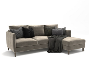 Lomeo Fixed corner sofa 3D Model