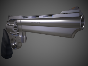 Revolver in 44 Magnum w 65 3D Model