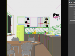 厨房北欧风格室内场景电晕渲染器 3D 模型