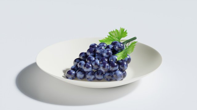 Grapes 3D Model .c4d .max .obj .3ds .fbx .stl .blend 