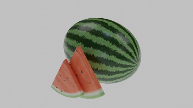 Watermelon Modelo 3D .c4d .max .obj .3ds .fbx .stl .blend