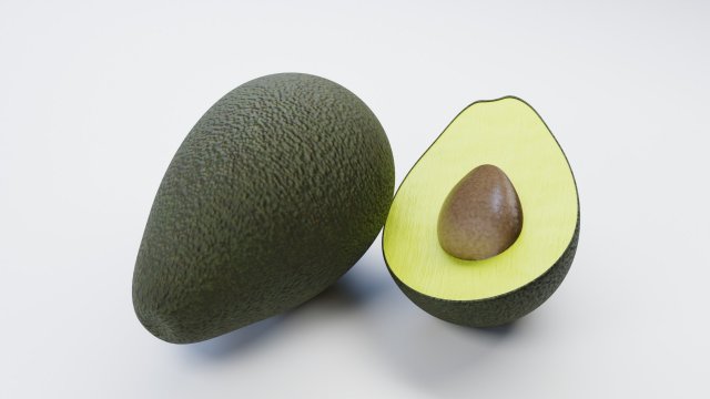 Avocado Modello 3D .c4d .max .obj .3ds .fbx .stl .blend 