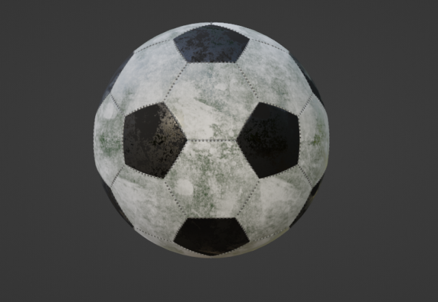 Soccer ball dirty Modello 3D .c4d .max .obj .3ds .fbx .stl .blend 