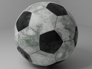 Soccer ball dirty Modello 3D