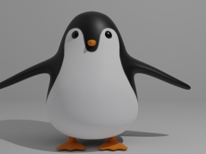 Penguin rigged 3D Model