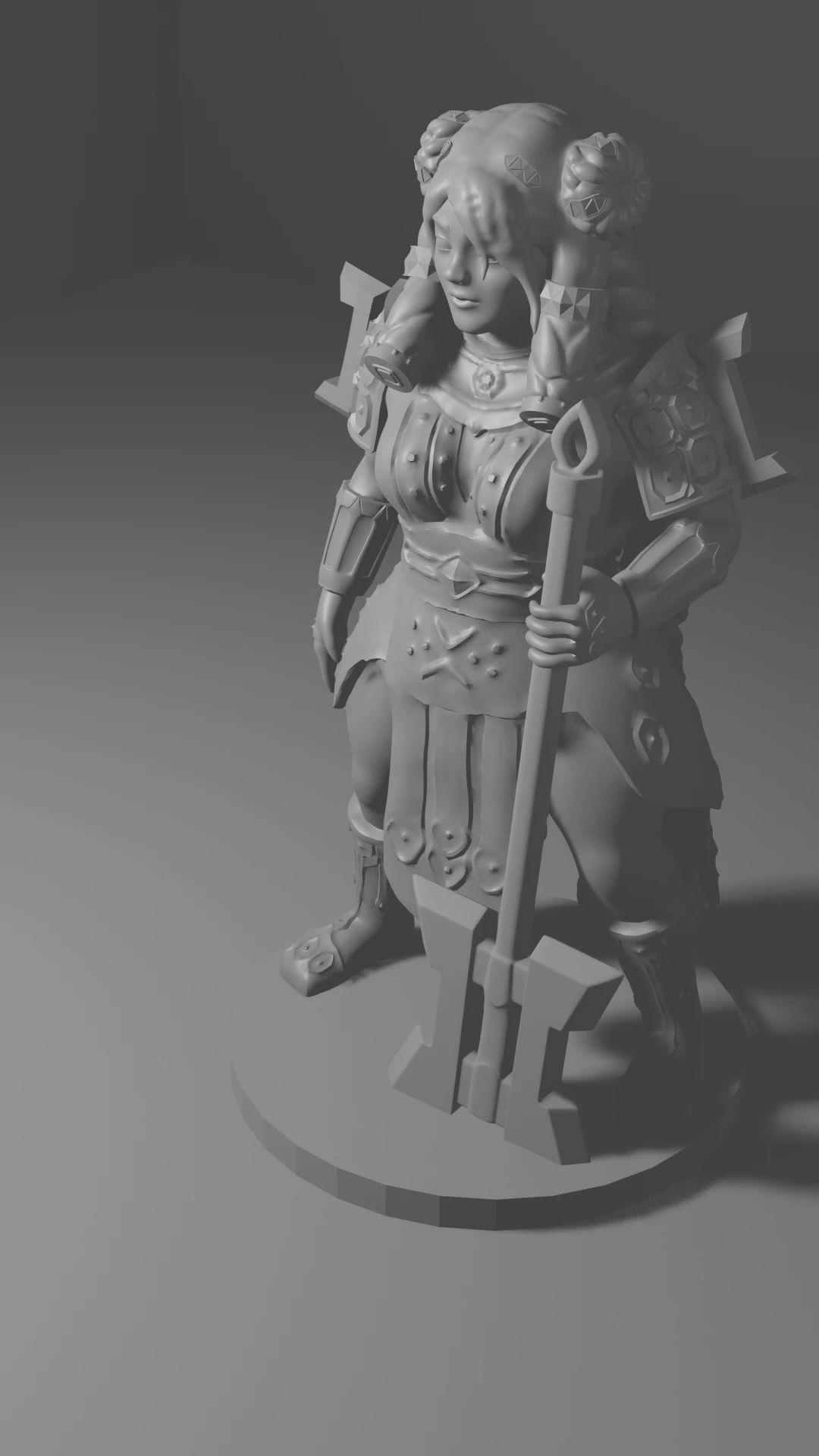 Gala Longbraidss 3D Print Model .c4d .max .obj .3ds .fbx .stl .blend 
