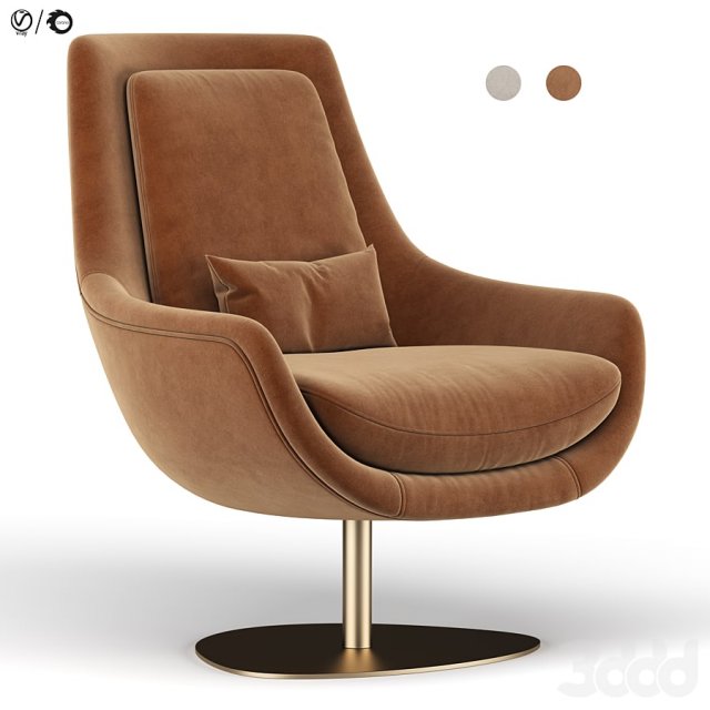 Elba Armchair-corona-2013 3D Model .c4d .max .obj .3ds .fbx .stl .blend 