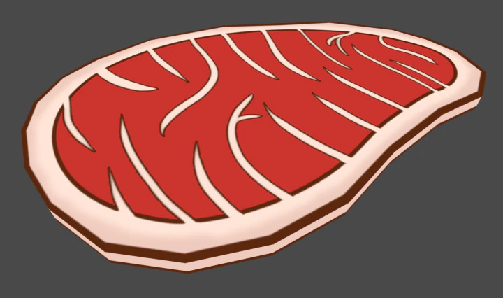 Filet Steak 3D Model .c4d .max .obj .3ds .fbx .stl .blend