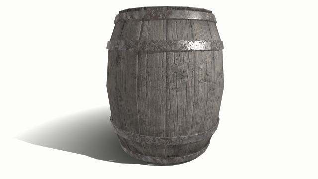 Wooden barrel Model 3D .c4d .max .obj .3ds .fbx .stl .blend 