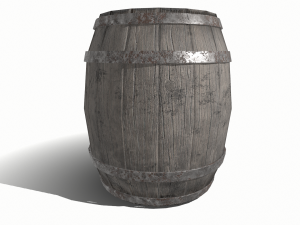 Wooden barrel 3D Model