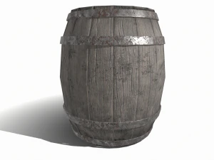 लकड़ी का बैरल 3D मॉडल