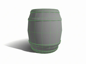 Wooden barrel 3D Model