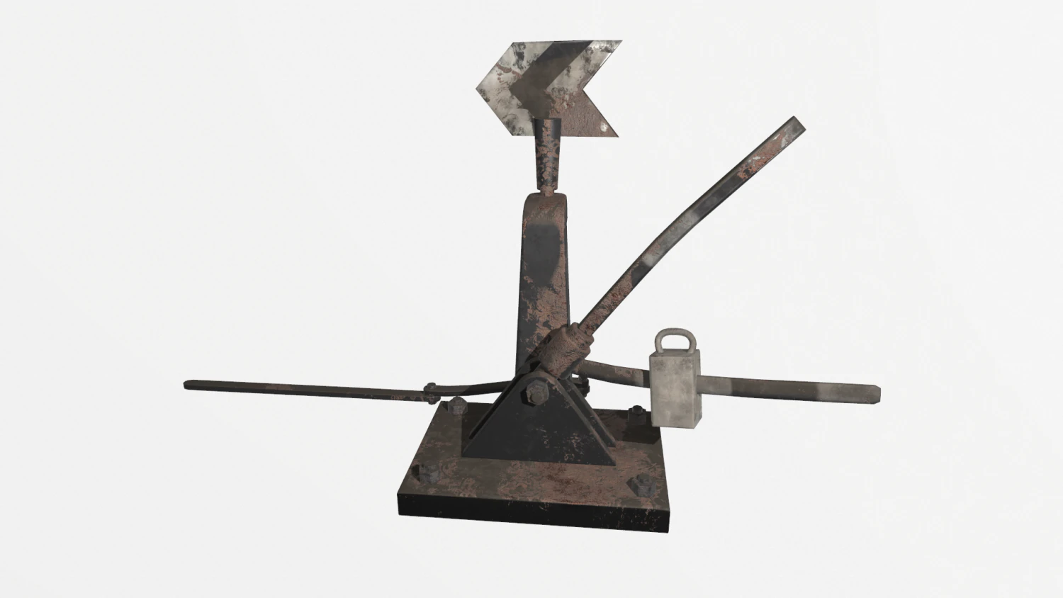 Chemin de fer de la fl&egrave;che Modèle 3D .c4d .max .obj .3ds .fbx .stl .blend 