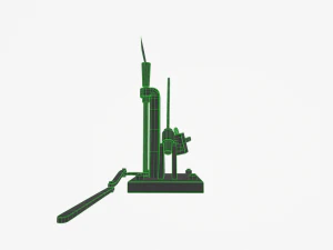 Chemin de fer de la fl&egrave;che Modèle 3D