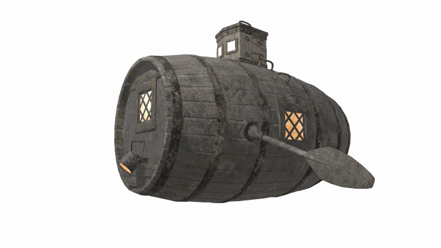 Bathyscaphe 3D Model .c4d .max .obj .3ds .fbx .stl .blend 