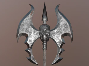 An axe with a skull 3D Model