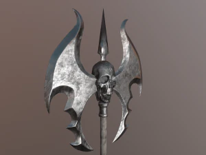 An axe with a skull 3D Model
