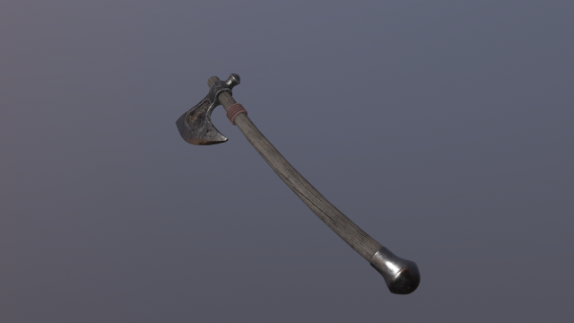 Medieval Axe 3Dモデル .c4d .max .obj .3ds .fbx .stl .blend 