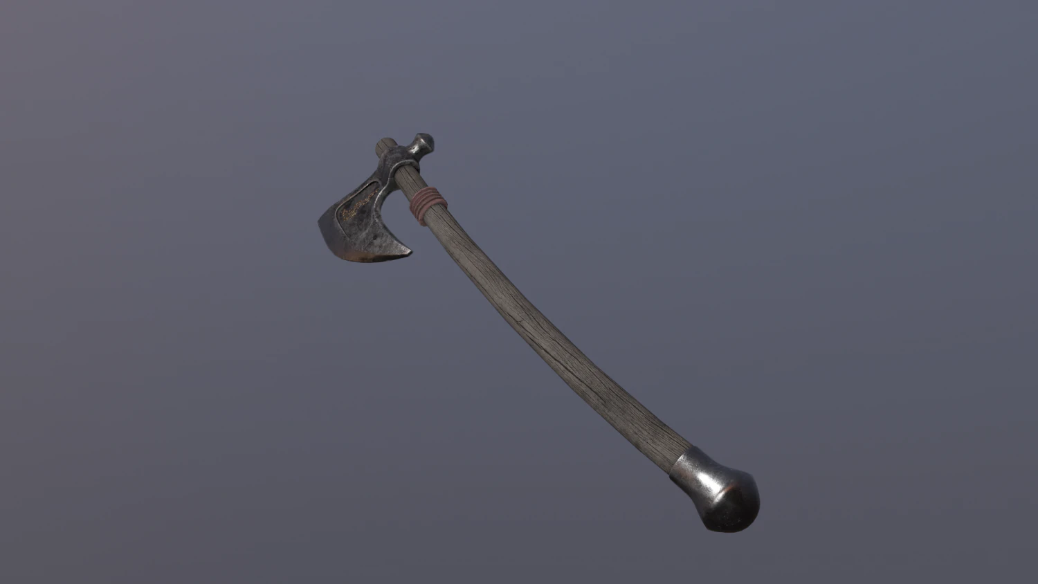 Medieval Axe 3D Model .c4d .max .obj .3ds .fbx .stl .blend 