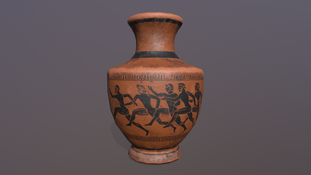 Antique vase 3D Model .c4d .max .obj .3ds .fbx .stl .blend 