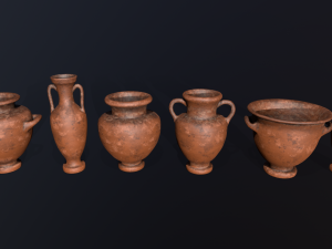 Antique clay pot 3D Model