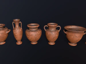 Antique clay pot 3D Model