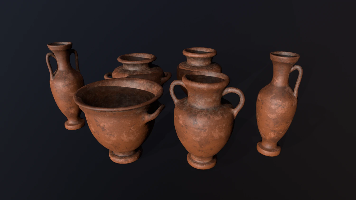 Antique clay pot 3D Model .c4d .max .obj .3ds .fbx .stl .blend 