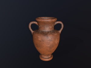 Antique clay pot 3D Model