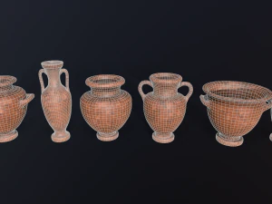 Antique clay pot 3D Model