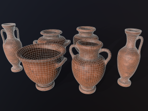 Antique clay pot 3D Model