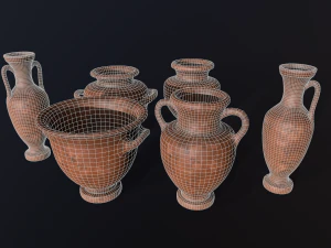 Antique clay pot 3D Model