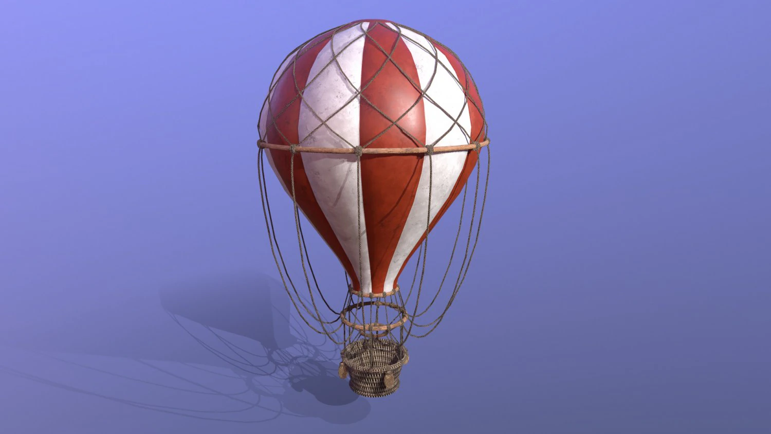 Air Balloon 3D Model .c4d .max .obj .3ds .fbx .stl .blend