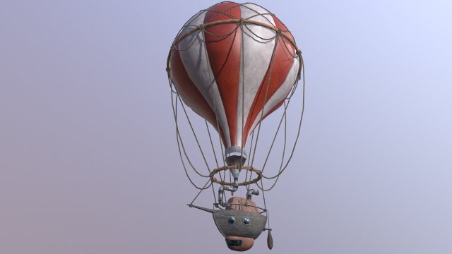 Air Balloon 3D Model .c4d .max .obj .3ds .fbx .stl .blend 