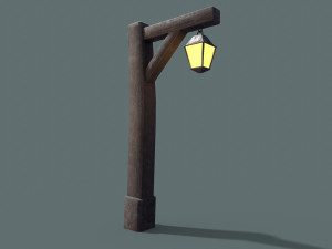 Street Lamp Low-poly 3D Model