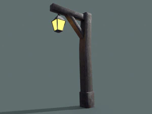 Street Lamp Low-poly 3D Model