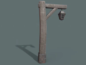 Street Lamp Low-poly 3D Model