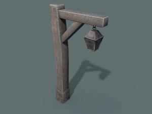 Street Lamp Low-poly 3D Model