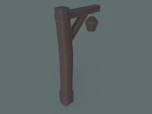 Street Lamp Low-poly 3D Model
