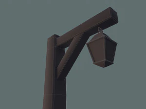 Street Lamp Low-poly 3D Model