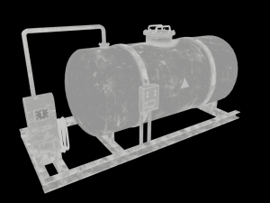 Low-poly of a gas station 3D Model