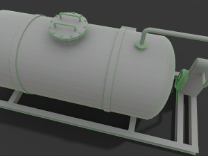 Low-poly of a gas station 3D Model