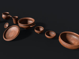 Antique clay pot 3D Model