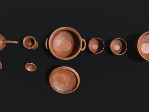 Antique clay pot 3D Model