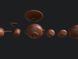Antique clay pot 3D Model