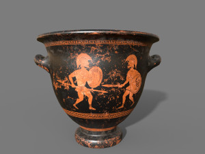 Antique Greek vases Low-poly Modello 3D