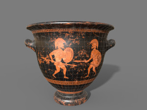 Antique Greek vases Low-poly Modello 3D